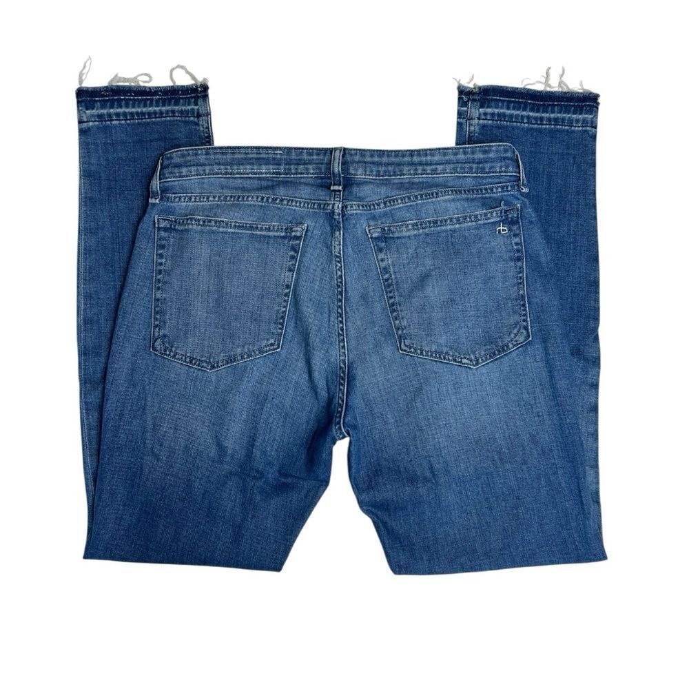 Rag & Bone Dre Low-Rise Slim Boyfriend Released Raw Hem Jeans Size 29 - Picture 8 of 11